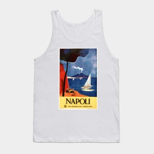 NAPOLI ITALY Naples Seaside Beach Tourism Advertisement Vintage Italian Tank Top